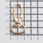 Карабин металл 15.0 мм (43х22 мм), золото цв.02, ГУ12849, 4 шт