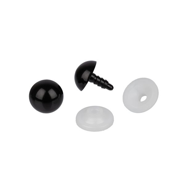 Глаза для кукол и игрушек пластиковые с фиксатором ⌀18 мм, 50 шт, черные, HobbyBe PGK-18F