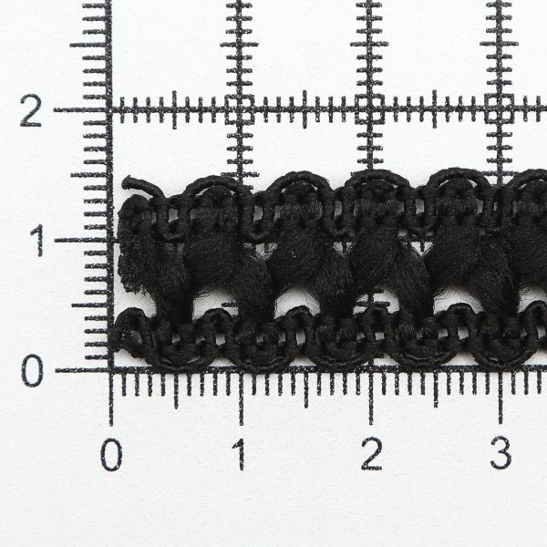 Тесьма отделочная вязаная 17 мм, 10 м, черный