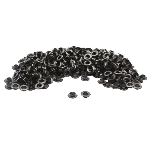 Люверсы металл ⌀_9.2 мм (внутр.), h6.32 мм (внутр.), №24, сталь, New Star, чер.никель, уп≈1000 шт