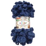 Пряжа Alize (Ализе) Puffy / уп.5 мот. по 100 г, 9м, 58 чернильно-синий