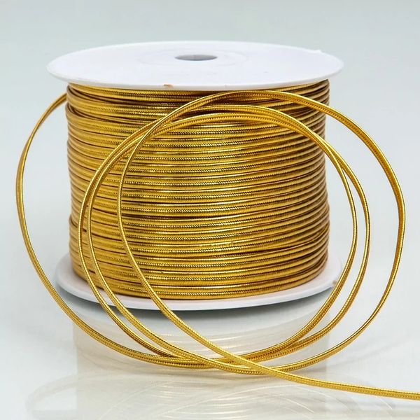 Шнур металлизированный сутаж ⌀4.0 мм / 50 метров, с метанитом, золото