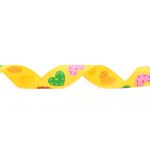 Лента репсовая (в рубчик) Сердечки 25.0 мм, 22.86 м 3-46 (желтый)