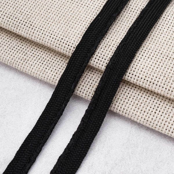 Кант декоративный с люрексом 11 мм / 27.43 метров, 03 черный/черный, 3Al303