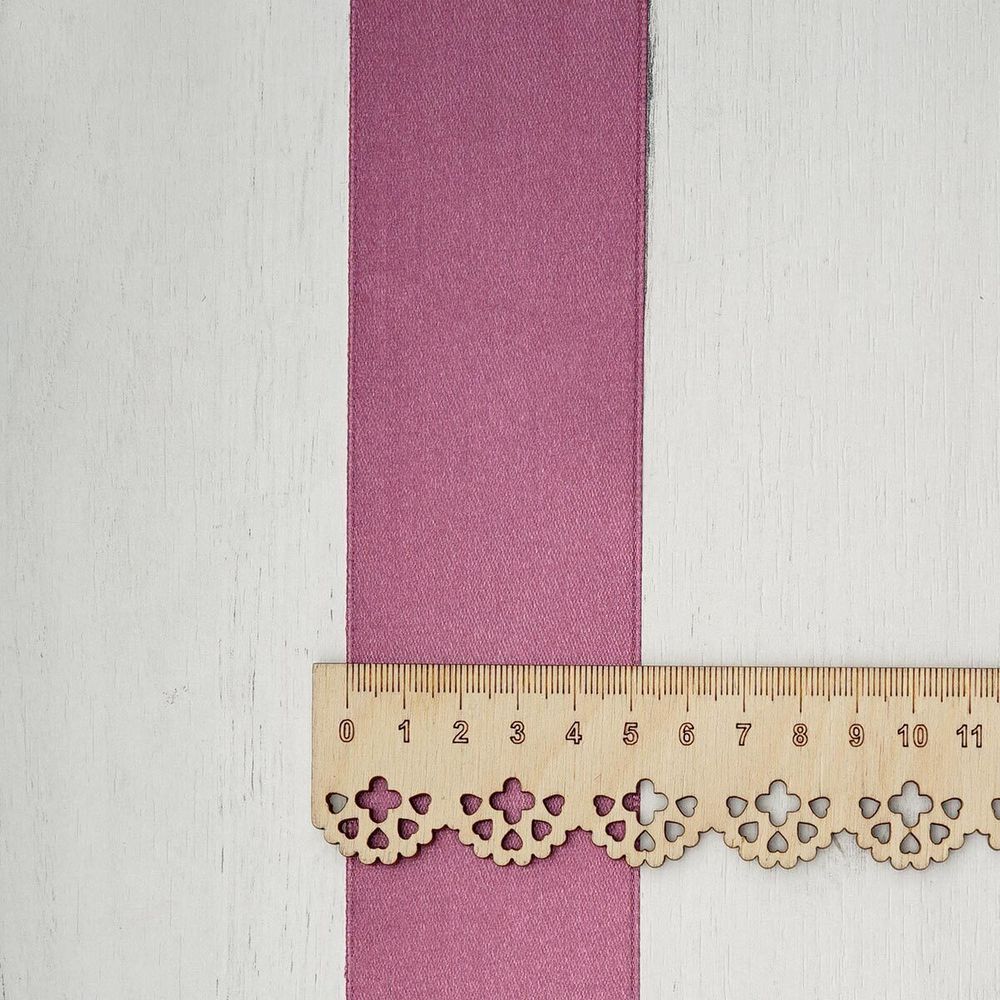 Лента атласная 1-сторонняя 50.0 мм / 22.86±1 метров, 167 сухая роза, Globus