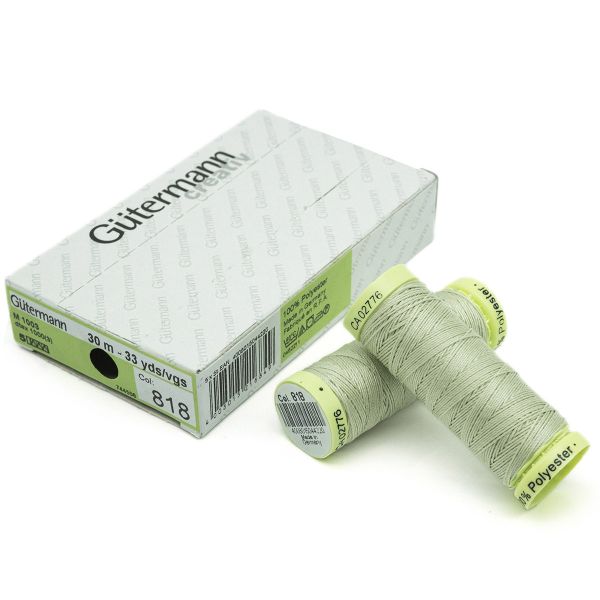 Нитки отделочные Gutermann Top Stitch, 30м, 818 зеленый чай, 5 катушек