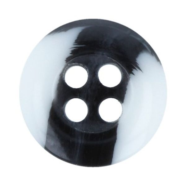 Пуговицы 4 прокола блузочные 11 мм, 36 шт, А001/А008 белый/черный, Gamma GF 0021
