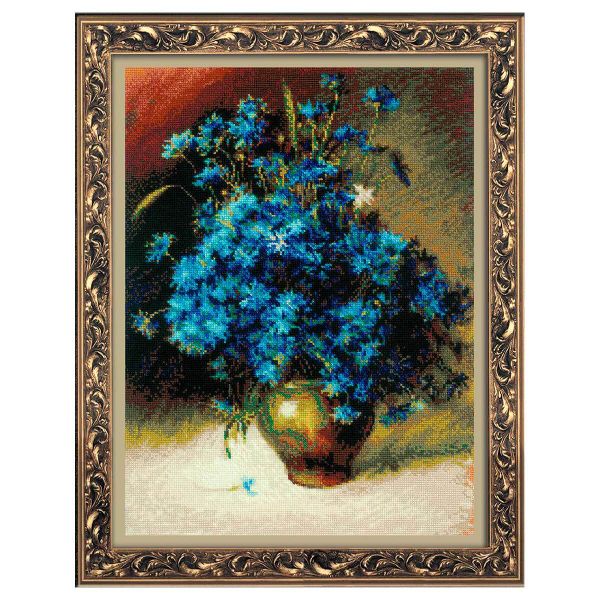 Набор для вышивания нитками Риолис, Васильки по мотивам картины И. Левитана 30х40см