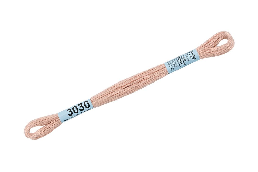 Мулине Gamma 100% хлопок, цв.3213 т.кремовый, 24 мотка по 8 метров