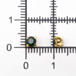 Хрустальные стразы в цапах круглые (золото) изумруд 4х4мм, 29-30 шт/упак Astra&Craft, ЗЦ016НН44