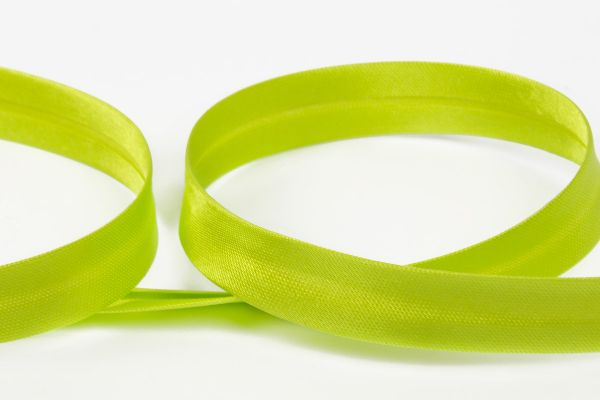 Косая бейка атласная 12 мм / 132±1 метра, 125 я.салатовый, Gamma GK-12P