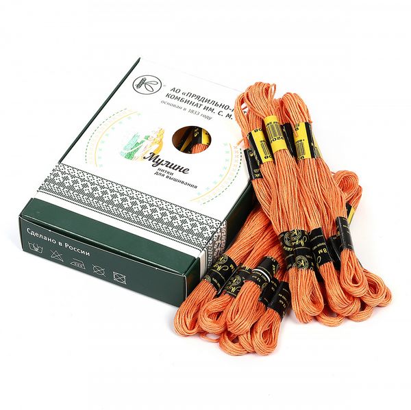 Мулине ПНК им.Кирова цв.9208 персиковый, 24 мотка по 8 метров