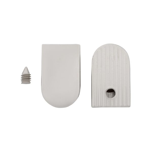 Наконечник для шнура металл на молнию, 1,8х1.1х0,6 см (никель), 20 шт