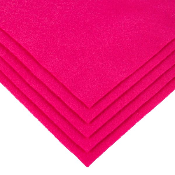 Фетр листовой 1 мм, 20х30 см, 5 шт, 024 малиновый, Blitz FKC10-20/30