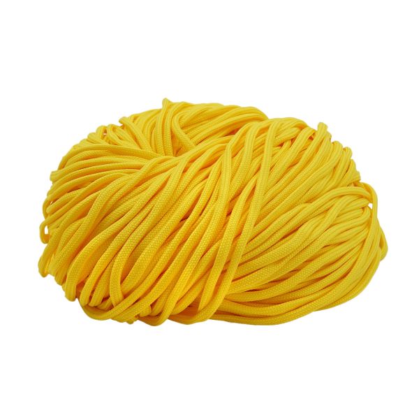 Шнур обувной плетеный ⌀6.0 мм / 100 метров, (диаметр ±1 мм), 006 желтый