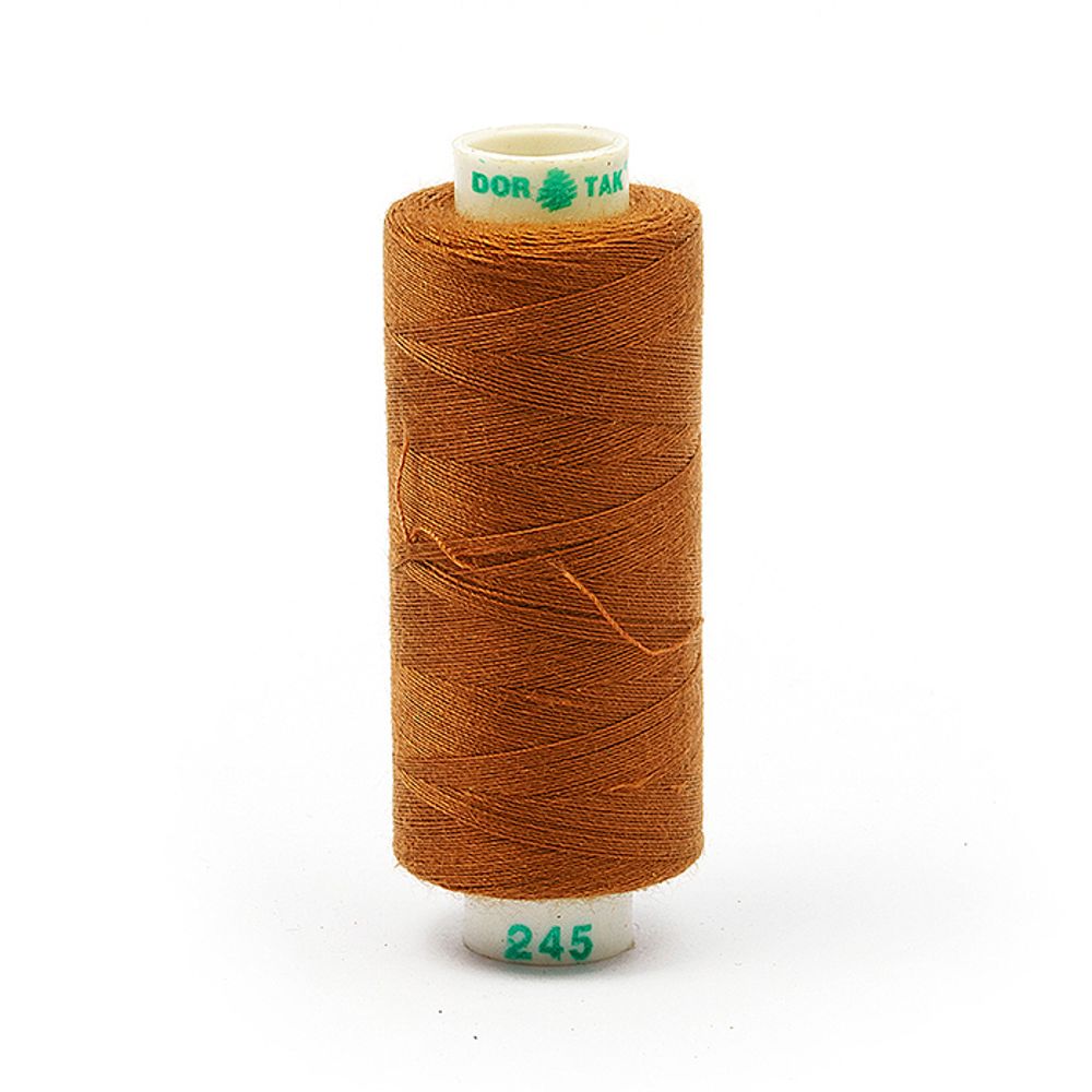 Нитки швейные бытовые Dor Tak 40/2, 366 м / 10 кат., 245 св.коричневый