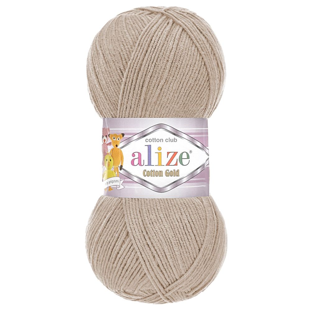 Пряжа Alize (Ализе) Cotton Gold / уп.5 мот. по 100 г, 330м, 963 натуральный джут
