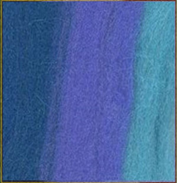 Шерсть для валяния (до 29 мкр), 50 г. 6078 лесной колокольчик/бирюза/джинсовый, Gamma MY-050