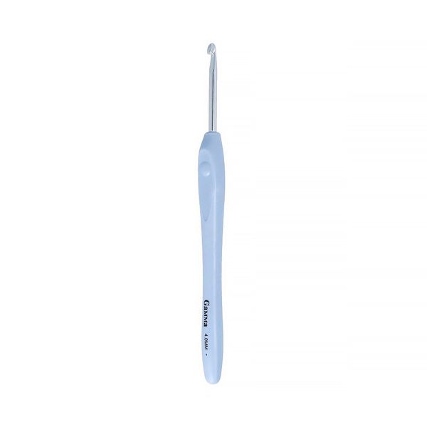 Крючок для вязания с прорезиненной ручкой металл ⌀4.0 мм, 16 см, Gamma RHP