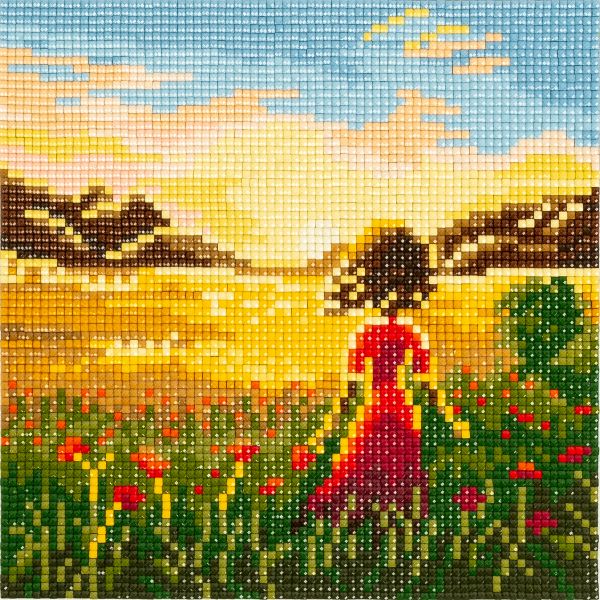 Алмазная (кристальная) мозаика Фрея, На закате, 17х17 см