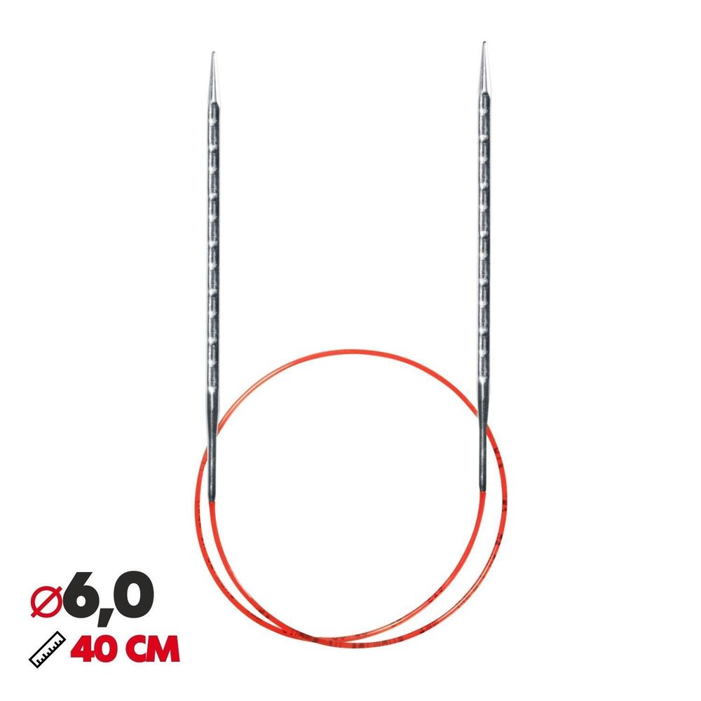 Спицы круговые Addi Novel ⌀6.0мм, 40 см /TOS/