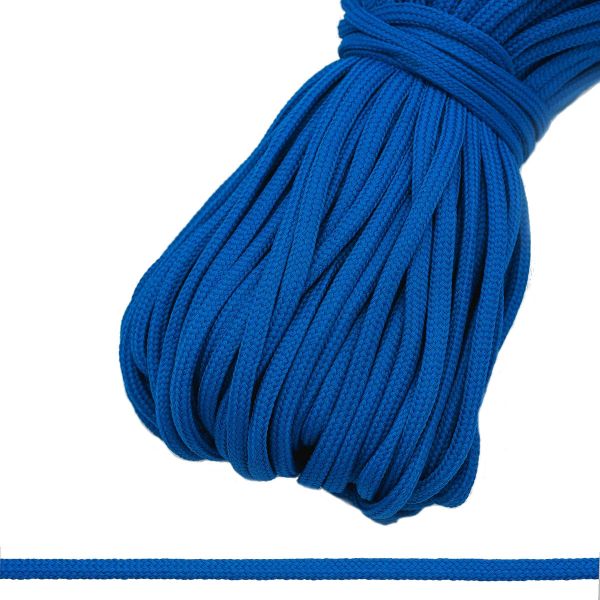 Шнур обувной плетеный ⌀6.0 мм / 100 метров, (диаметр ±1 мм), 171 т.васильковый