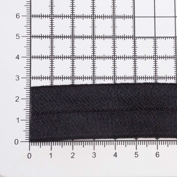 Резинка бельевая (окантовочная) блестящая 25.0 мм / 50 метров, черный