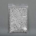 Бусины пластик ⌀4 мм, цв.серебро уп.50 г, Magic4Hobby