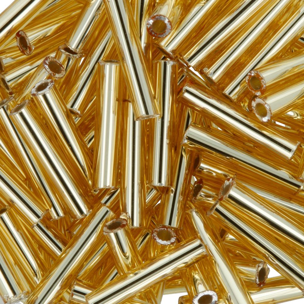 Бисер Toho Bugle 3 (9 мм), 25 г (5х5 г), 0022B золотистый