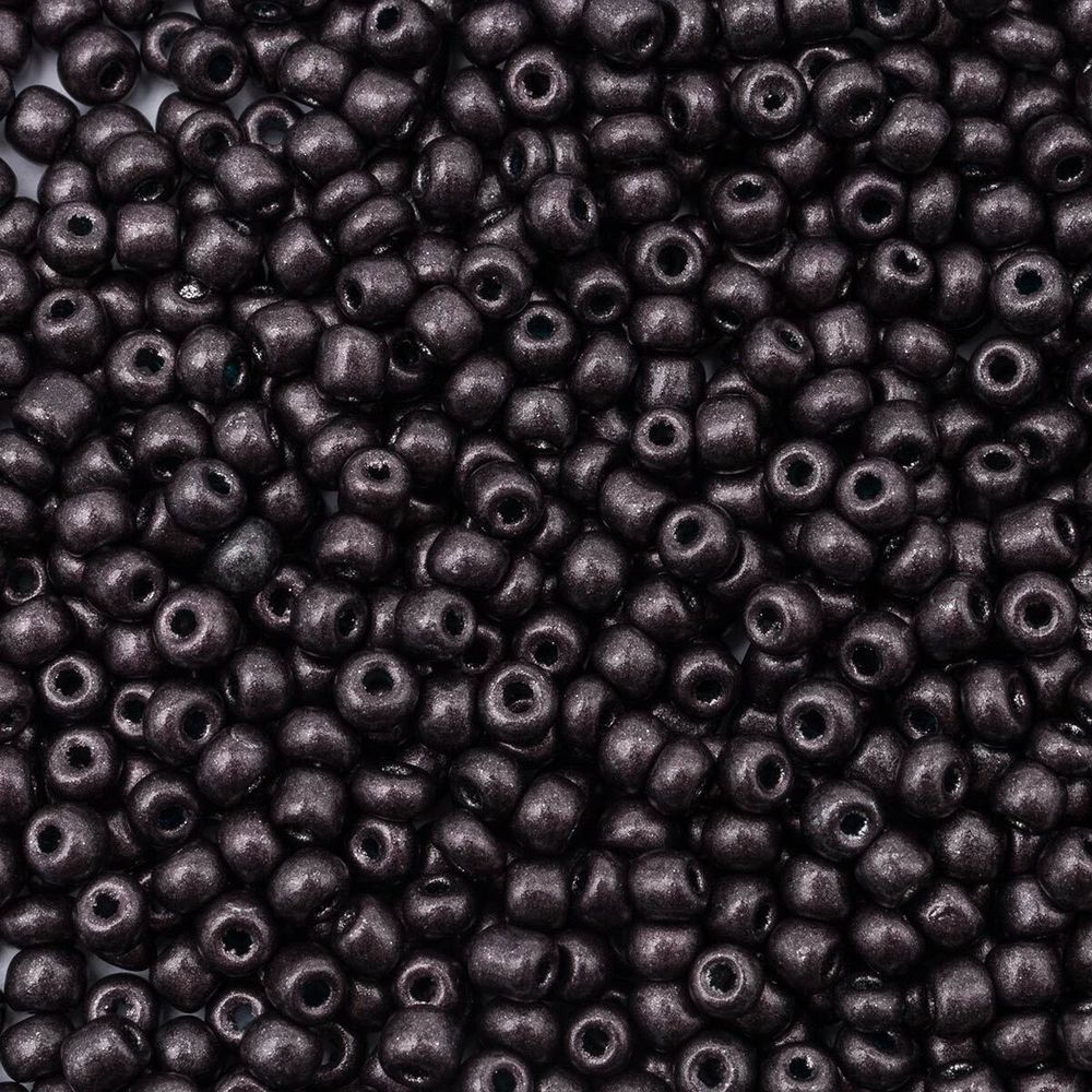 Бисер Astra&Craft 11/0 (2.1 мм), 200 г (10х20 г), цв. М924-О мокрый асфальт/непрозрачный, матовый