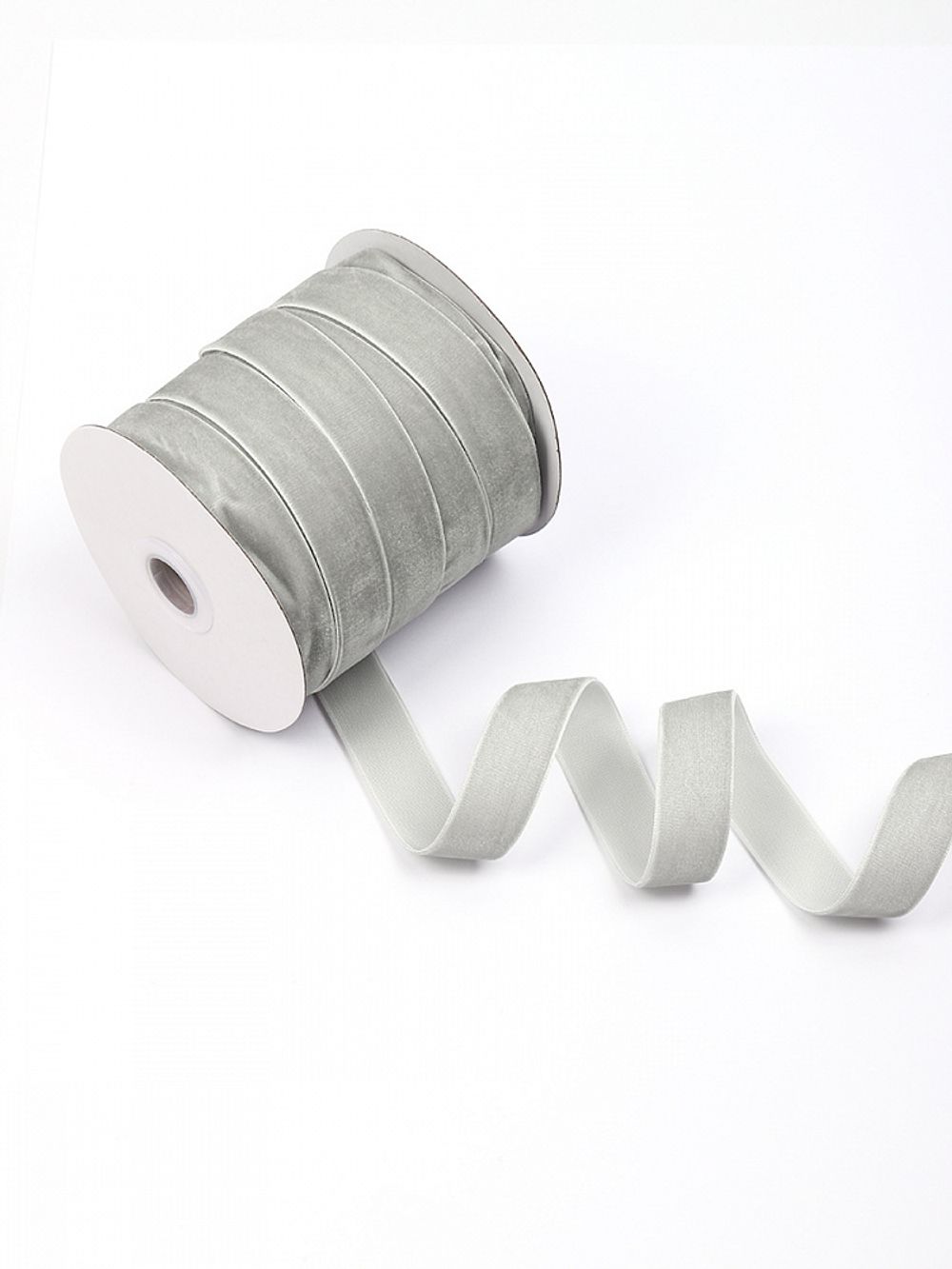 Лента бархатная (тесьма) 20.0 мм / 22.86±1 метров, арт.20VR88 нейлон цв.серый
