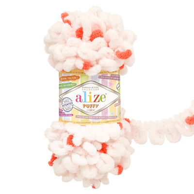 Пряжа Alize (Ализе) Puffy Color / уп.5 мот. по 100 г, 9м, 6490 секционный