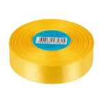 Лента атласная 1-сторонняя 25.0 мм / 33±2 метра, 020 желтый, Gamma
