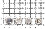 Кнопка Дельта (O-образная) ⌀15/15 мм, ≈72 шт, МЕТАЛЛ, никель, NEW STAR