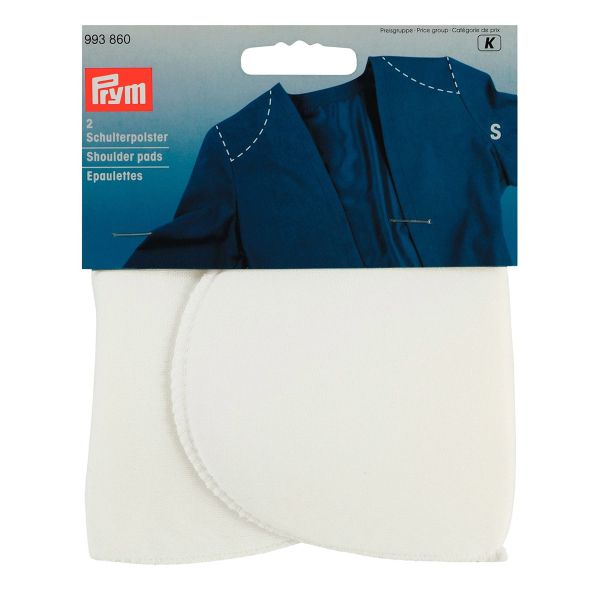 Плечевые накладки (подплечники) втачные 100х124х12 мм, (S), белый, Prym, 5 пар