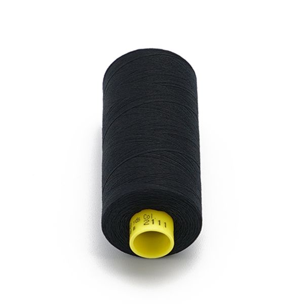 Нитка особо тонкая Gutermann Mara №150 (150/2), 1000 м, 713953, цв. 2111 ультра черный, 1 катушка