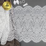 Кружево бельевое эластичное 225 мм / 3 м, 40992 цв.001 белый, Kruzhevo