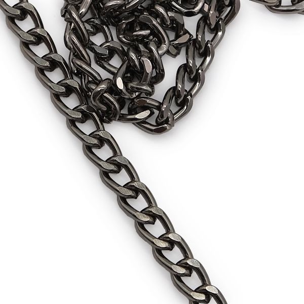 Цепь алюминиевая 8,2х6 мм, 10 м, чер.никель