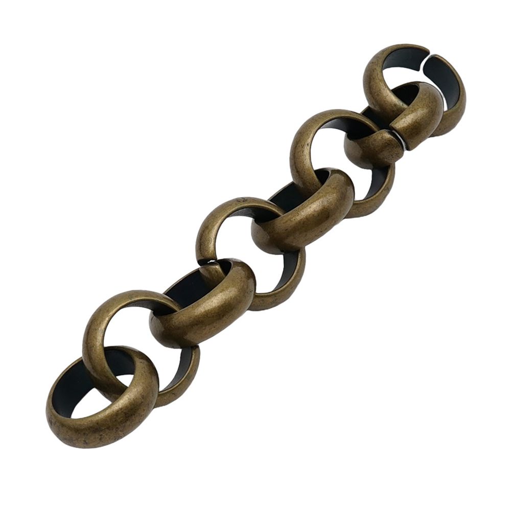 Цепь пластик 10 см, размер звена 18х18 мм, латунь