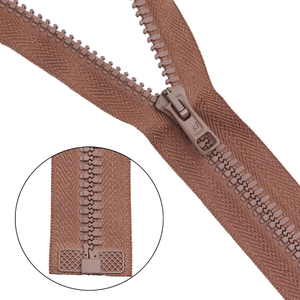 Молния трактор Arta Т6 (6 мм) 1 зам., разъем., 50 см, цв. 072 бежевый, уп.5 шт