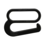 Крючки для бюстгальтера пластик 20.0 мм, 100 шт, черный, 7724208-2