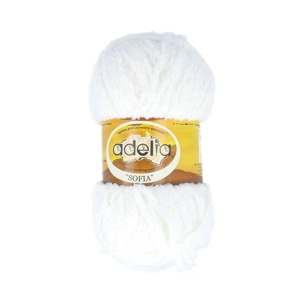 Пряжа Adelia Sofia / уп.10 мот. по 50г, 90м, 14 белый