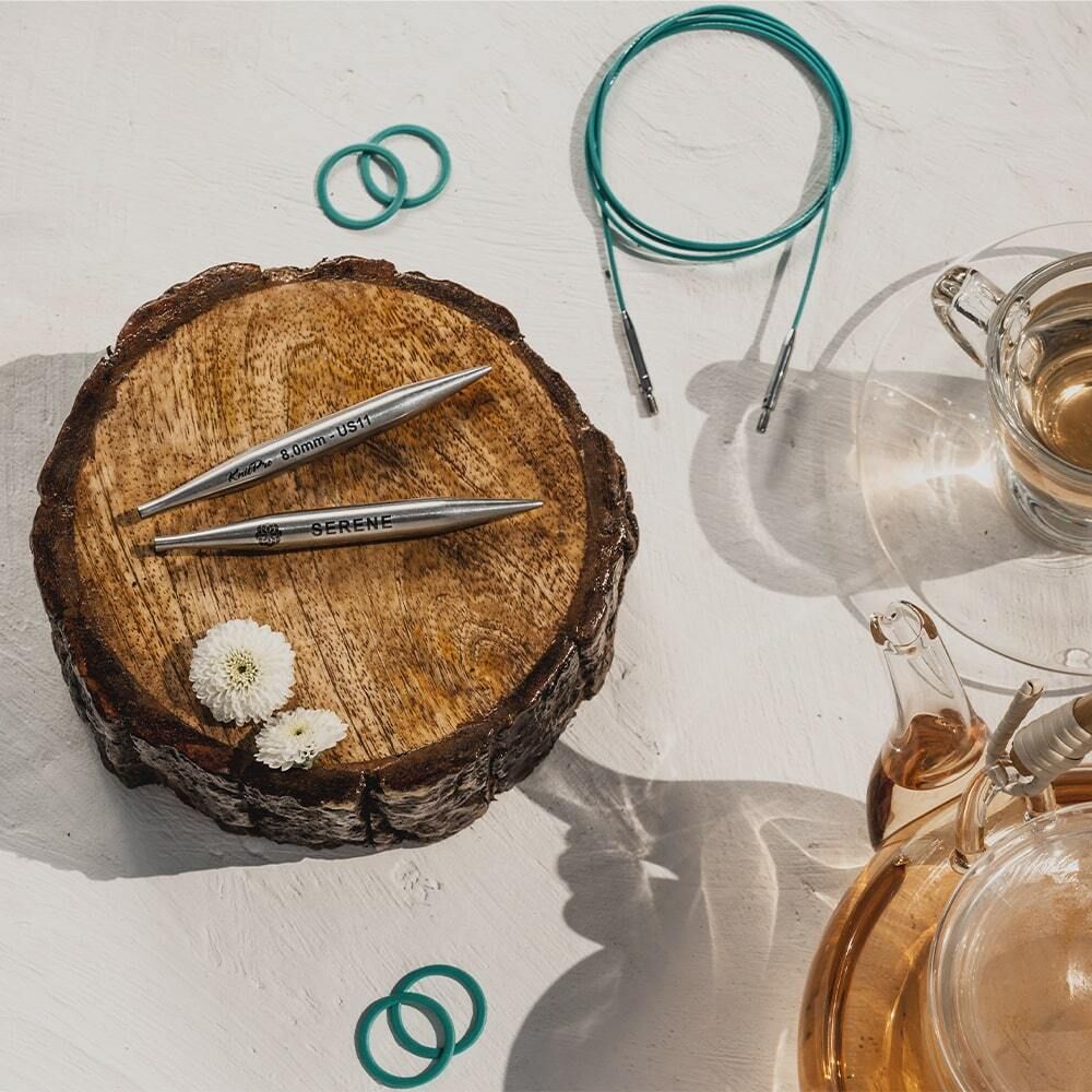 Спицы съемные Knit Pro Mindful 7 мм / 13 см, нержавеющая сталь, серебристый, 2 шт, 36161