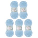 Пряжа Alize (Ализе) Happy Baby New / уп.5 мот. по 100 г, 320м, 183 голубой