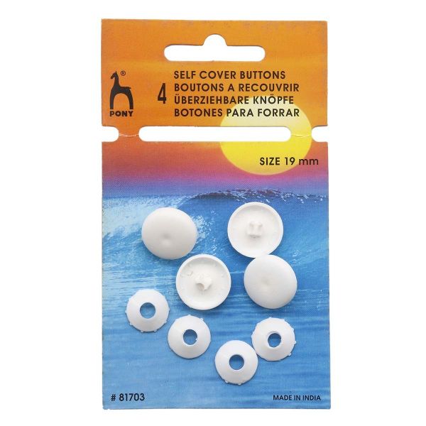 Пуговицы обтяжные ⌀19 мм, 4 шт, Pony