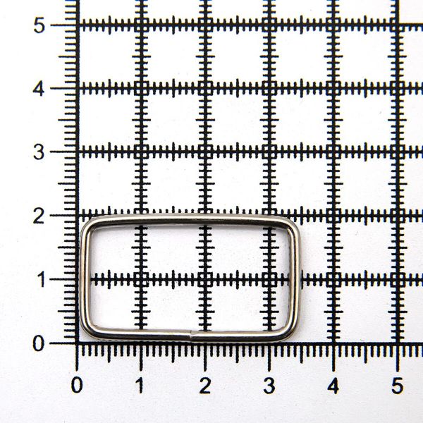 Рамка прямоугольная металл 31х15х2 мм (никель), 100 шт
