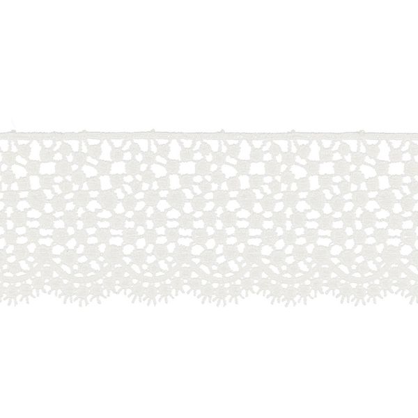 Кружево гипюр (плетёное) 65 мм / 10 м, кремовый, Gamma GGM-6501