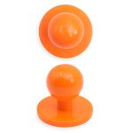 Пуговицы Пукли для поварских курток 12 шт, 10мм (d основания=18мм, h=16мм) (оранжевый)