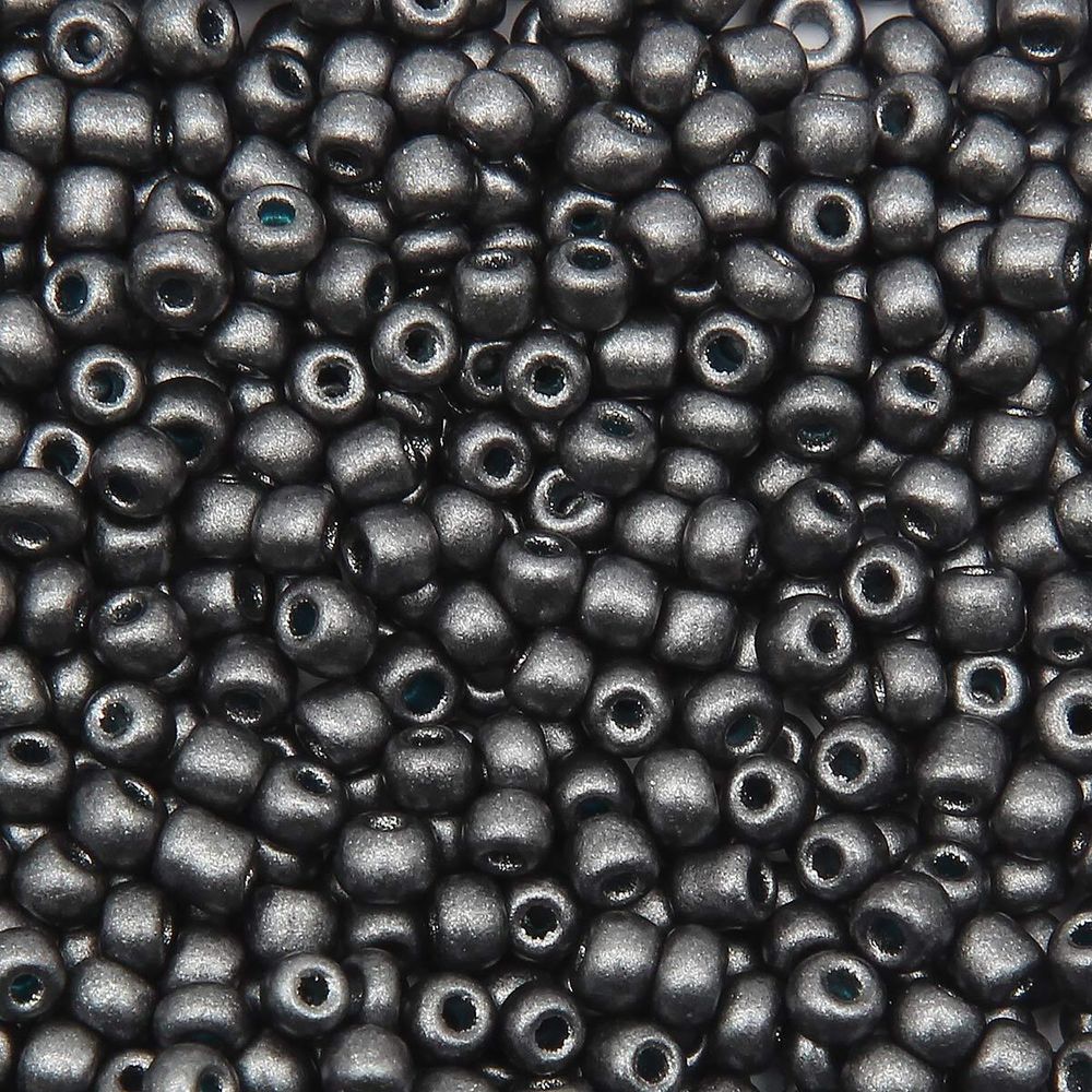 Бисер Astra&Craft 11/0 (2.1 мм), 200 г (10х20 г), цв. 922 графит/непрозрачный, матовый