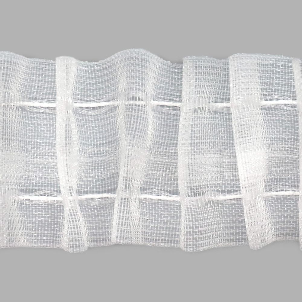 Лента (тесьма) шторная: сборка параллельная (1:3) 40 мм / 100 метров, 420023